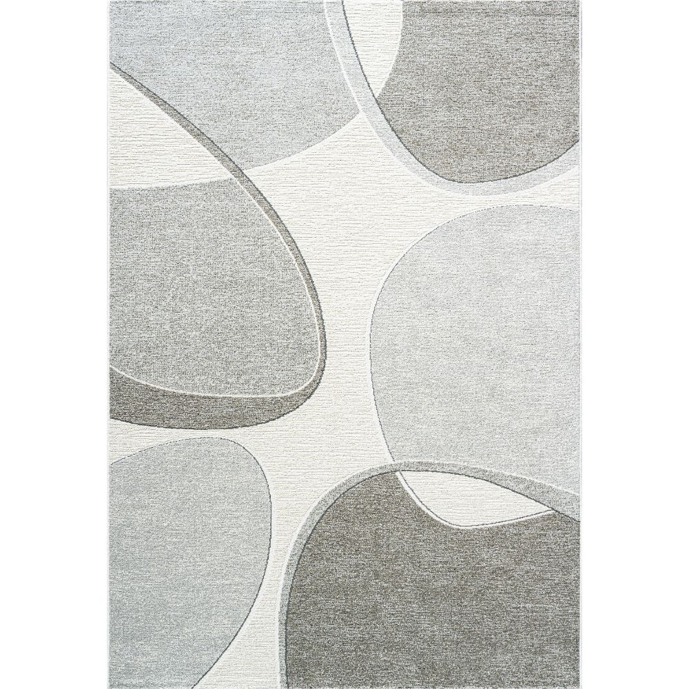 Dynamic Rugs 46004-6171 Polaris 5.3 Ft. X 7.7 Ft. Rectangle Rug in Ivory/Grey